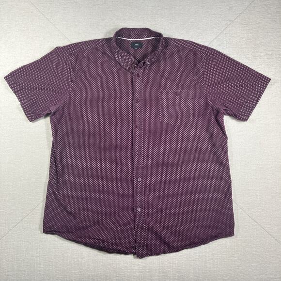 Obey Worldwide Men’s Maroon Button-Down Shirt Size 2XL Floral Patterned - Picture 1 of 9